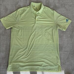 Adidas Men's Lime Checkered Polo
